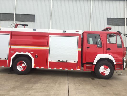 Howo 4X2 Water Foam Fire Engine Truck With Double Cabin Multipurpose