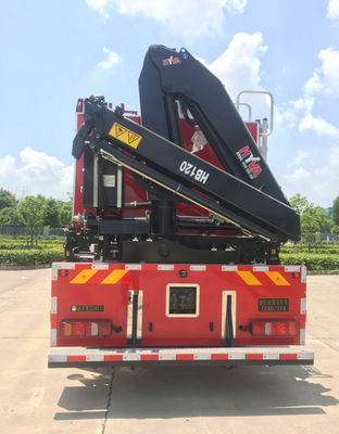 4x2 Heavy Fire Truck , 310HP Emergency Rescue Truck With 5 Ton Crane