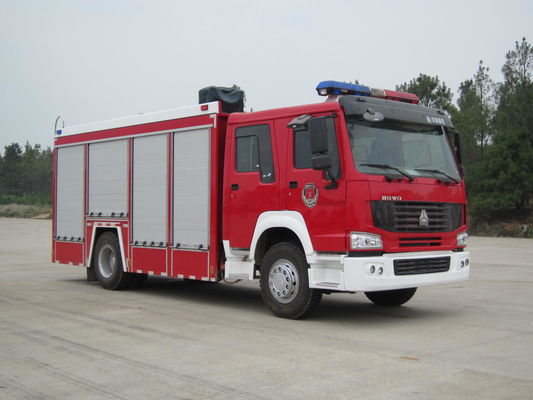 HOWO Fire Rescue Vehicle , Rapid Response Fire Truck Euro 2 Euro 5