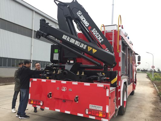 350hp Emergency Rescue Fire Truck Red Colour Diesel Fuel Type