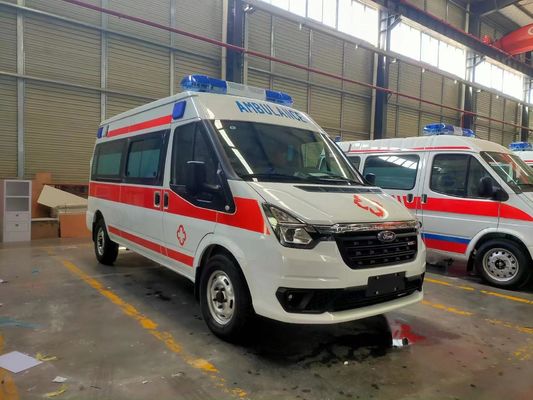 Ambulanza diesel del pronto soccorso del tetto medio per il transito del paziente ospedaliero