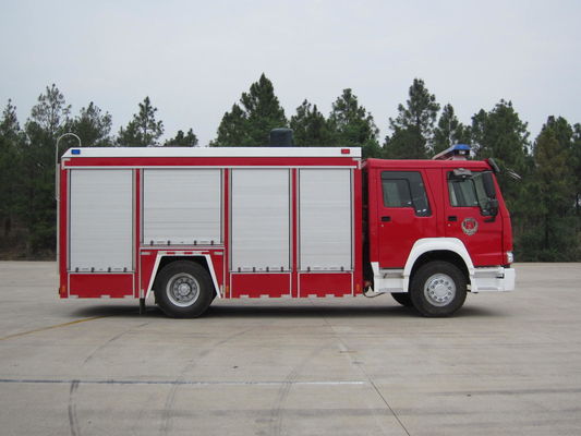 HOWO Fire Rescue Vehicle , Rapid Response Fire Truck Euro 2 Euro 5