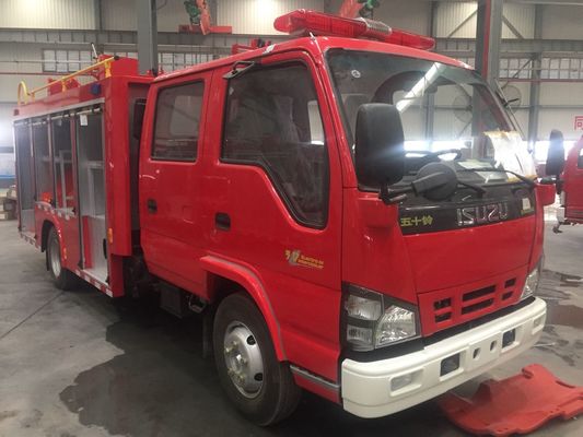 ISUZU 88KW Fire Response Vehicles , 2 Ton Water Tank Mini Truck Fire Truck